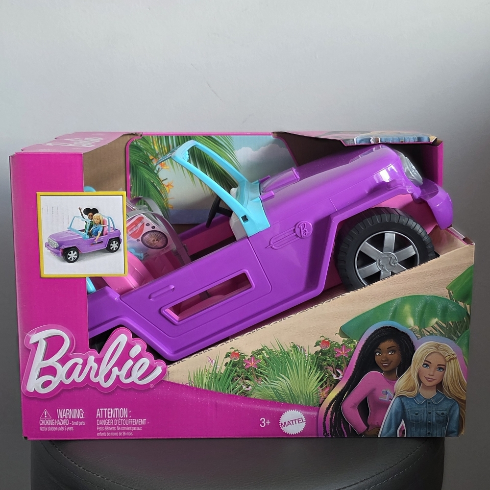 Barbie Dream Jeep SUV Pink Convertible Toy Car Mattel Vehicle NEW